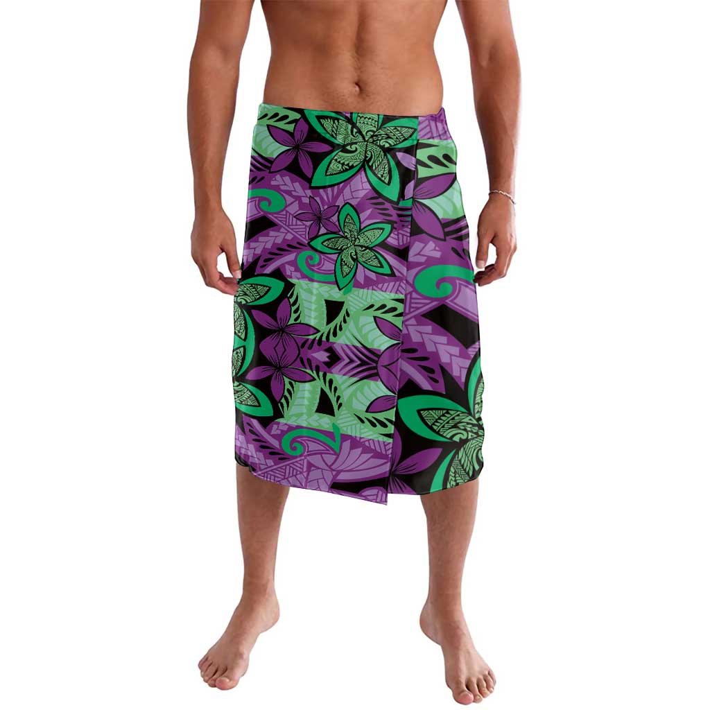 Plumeria Polynesian Pattern Lavalava Unique Fantasy Purple Green LT01 Purple - Polynesian Pride