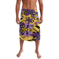 Plumeria Polynesian Pattern Lavalava Unique Fantasy Yellow Purple