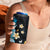Blue Grunge Polynesian Pattern 4 in 1 Can Cooler Tumbler Plumeria Floral