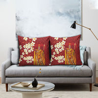 Hawaii King Kamehameha Pillow Cover Plumeria Lauhala Pattern