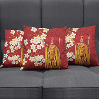 Hawaii King Kamehameha Pillow Cover Plumeria Lauhala Pattern