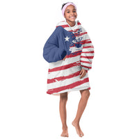 Liberia Flag Kid Wearable Blanket Hoodie Grunge Stylized