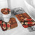Hawaii Christmas Poinsettia Lei Bathroom Set Tapa Pattern - Polynesian Pride