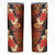Hawaii Christmas Poinsettia Lei Skinny Tumbler Tapa Pattern - Polynesian Pride