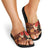 Hawaii Christmas Poinsettia Lei Slide Sandals Tapa Pattern - Polynesian Pride