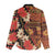Hawaii Christmas Poinsettia Lei Women Casual Shirt Tapa Pattern - Polynesian Pride