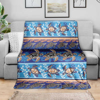 Hawaii Turtles Pattern Special Blue Blanket - Polynesian Pride