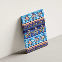 Hawaii Turtles Pattern Special Blue Canvas Wall Art - Polynesian Pride