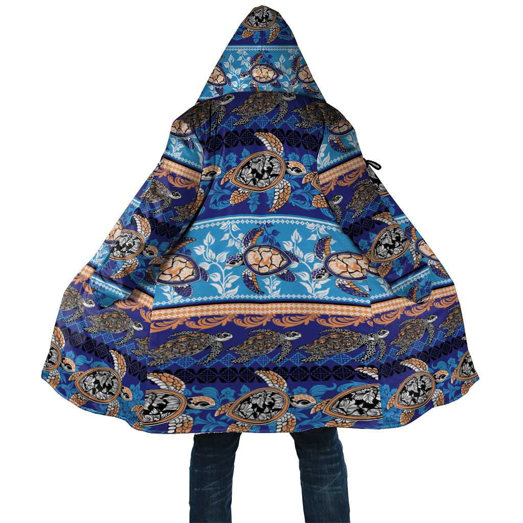 Hawaii Turtles Pattern Special Blue Cloak - Polynesian Pride