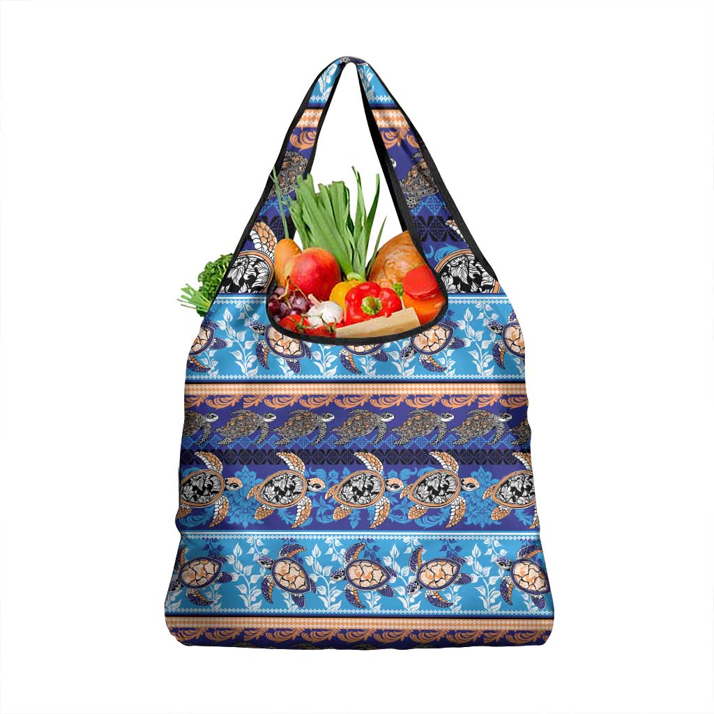 Hawaii Turtles Pattern Special Blue Grocery Bag - Polynesian Pride