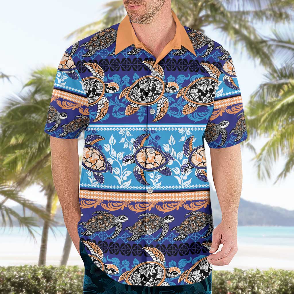 Hawaii Turtles Pattern Special Blue Hawaiian Shirt - Polynesian Pride