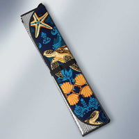 Hawaii Turtles Starfish Unique Pattern Auto Sun Shade - Polynesian Pride