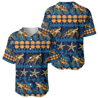 Hawaii Turtles Starfish Unique Pattern Baseball Jersey - Polynesian Pride