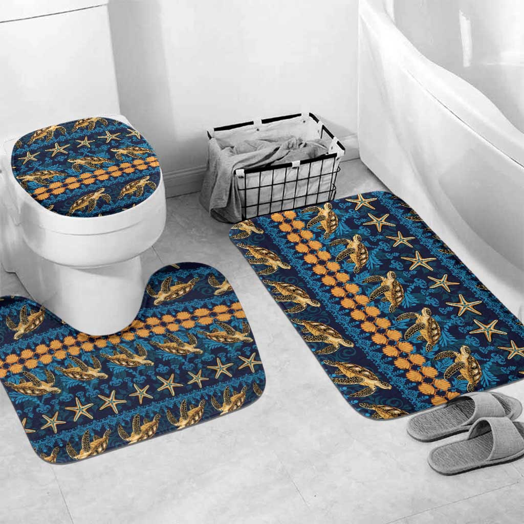 Hawaii Turtles Starfish Unique Pattern Bathroom Set - Polynesian Pride