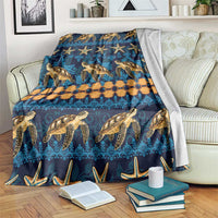 Hawaii Turtles Starfish Unique Pattern Blanket - Polynesian Pride