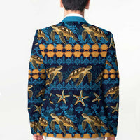 Hawaii Turtles Starfish Unique Pattern Blazer - Polynesian Pride