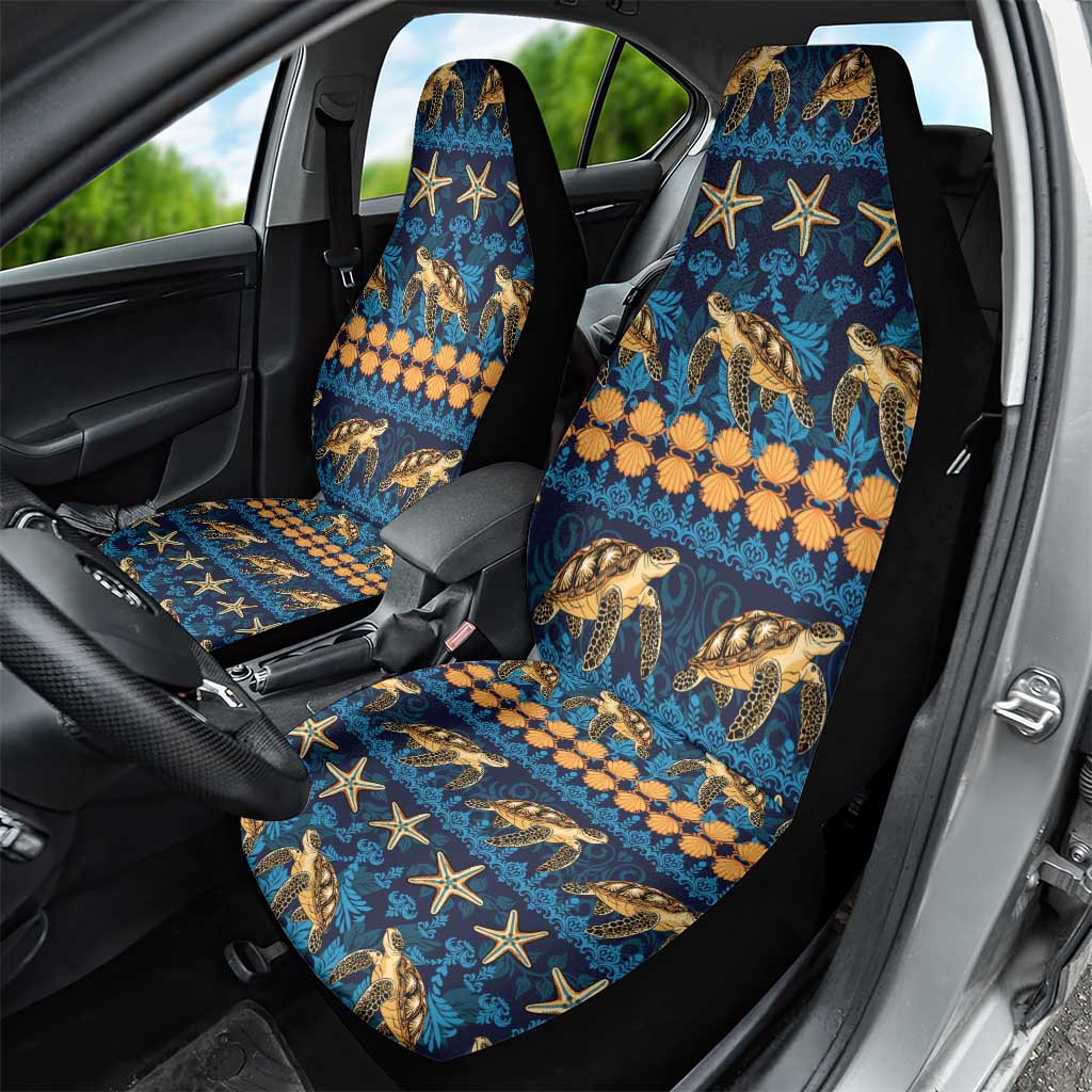 Hawaii Turtles Starfish Unique Pattern Car Seat Cover - Polynesian Pride