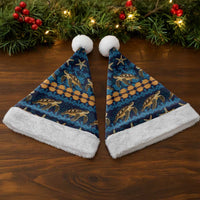 Hawaii Turtles Starfish Unique Pattern Christmas Santa Hat - Polynesian Pride