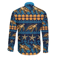 Hawaii Turtles Starfish Unique Pattern Family Matching Puletasi and Hawaiian Shirt - Polynesian Pride