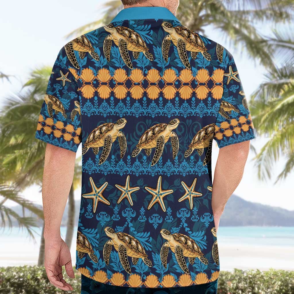 Hawaii Turtles Starfish Unique Pattern Hawaiian Shirt - Polynesian Pride