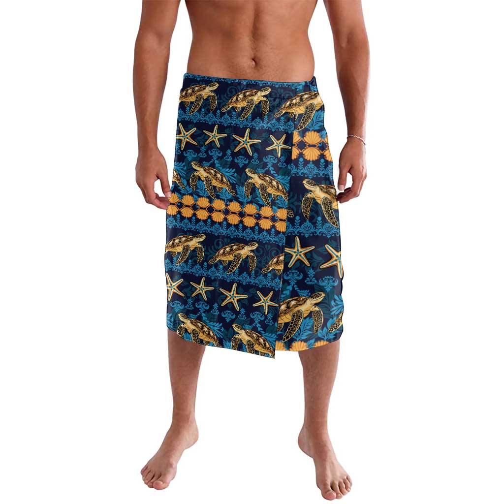Hawaii Turtles Starfish Unique Pattern Lavalava - Polynesian Pride