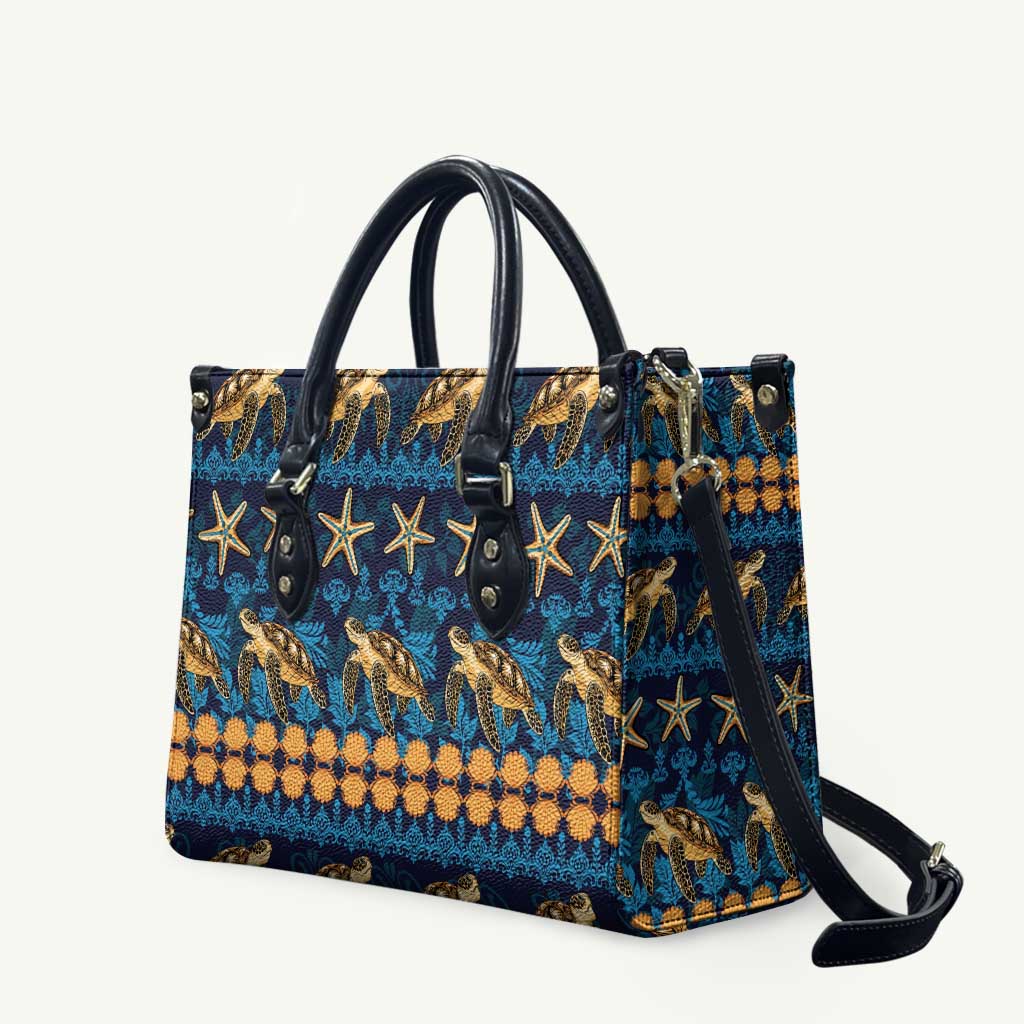 Hawaii Turtles Starfish Unique Pattern Leather Bag - Polynesian Pride