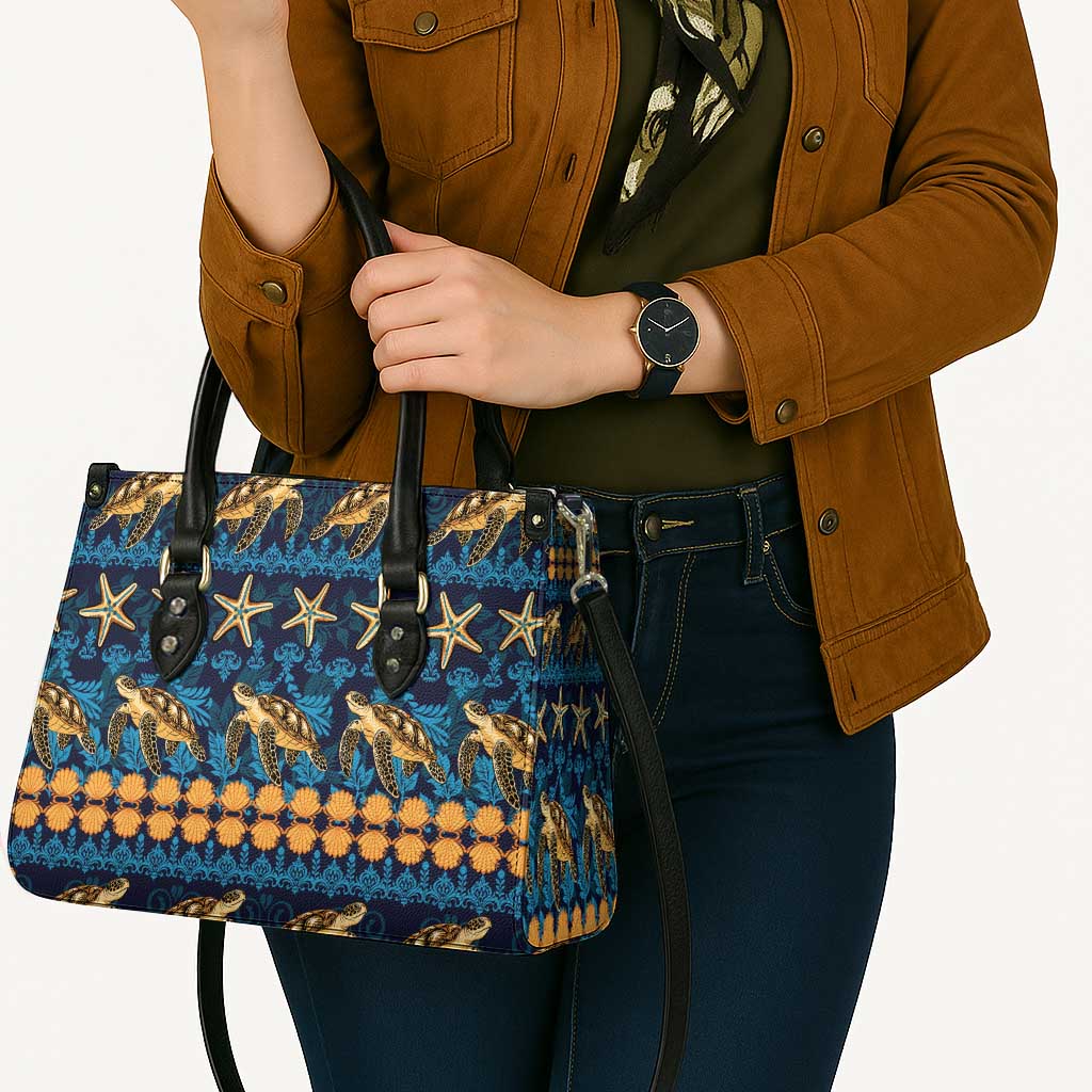 Hawaii Turtles Starfish Unique Pattern Leather Bag - Polynesian Pride