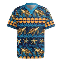 Hawaii Turtles Starfish Unique Pattern Rugby Jersey - Polynesian Pride