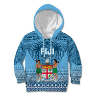 Fiji Rugby Kid Hoodie Fijian Go 2023 World Cup LT01 Blue - Polynesian Pride