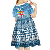 Custom Fiji Rugby Kid Short Sleeve Dress Fijian Go 2023 World Cup LT01 - Polynesian Pride