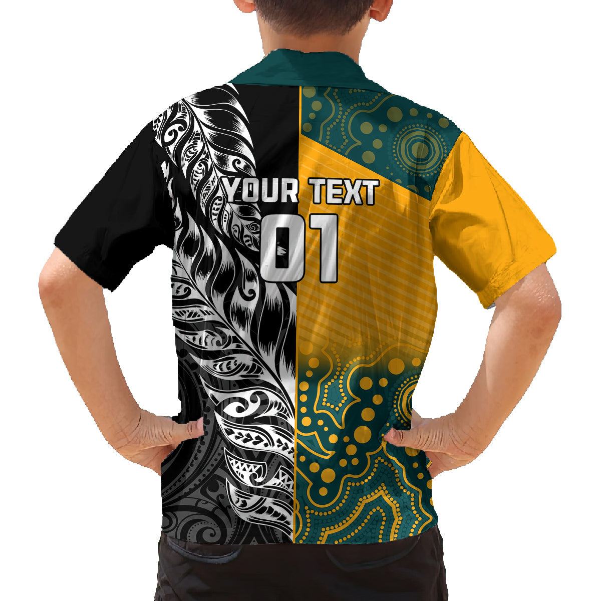 Custom New Zealand And Australia Rugby Family Matching Puletasi Dress and Hawaiian Shirt Wallabies Kiwi Silver Fern 2023 World Cup LT01 - Polynesian Pride