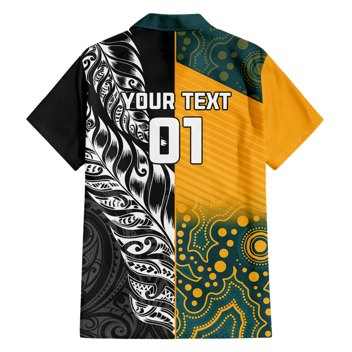 custom-new-zealand-and-ausrtralia-rugby-family-matching-short-sleeve-bodycon-dress-and-hawaiian-shirt-wallabies-kiwi-silver-fern-2023-world-cup