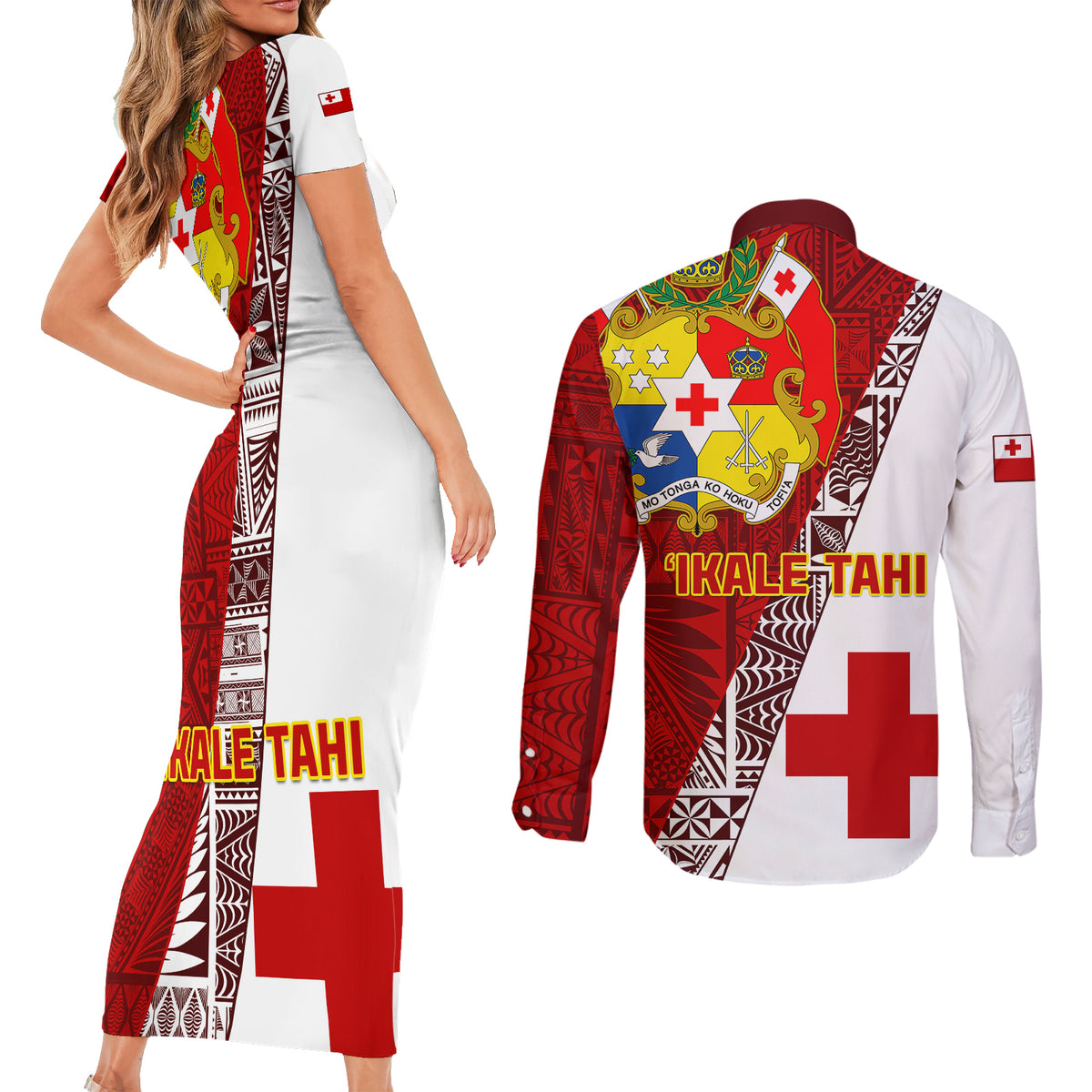 tonga-rugby-couples-matching-short-sleeve-bodycon-dress-and-long-sleeve-button-shirts-tongan-go-2023-world-cup