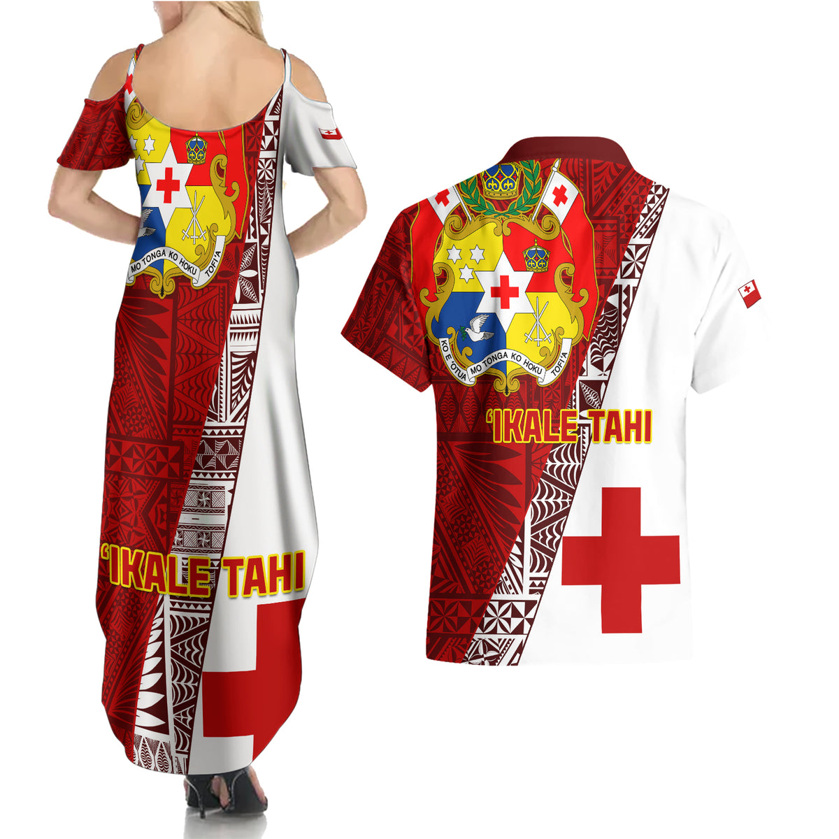 tonga-rugby-couples-matching-summer-maxi-dress-and-hawaiian-shirt-tongan-go-2023-world-cup