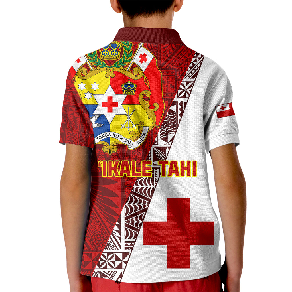 Tonga Rugby Kid Polo Shirt Tongan Go 2023 World Cup LT01 - Polynesian Pride