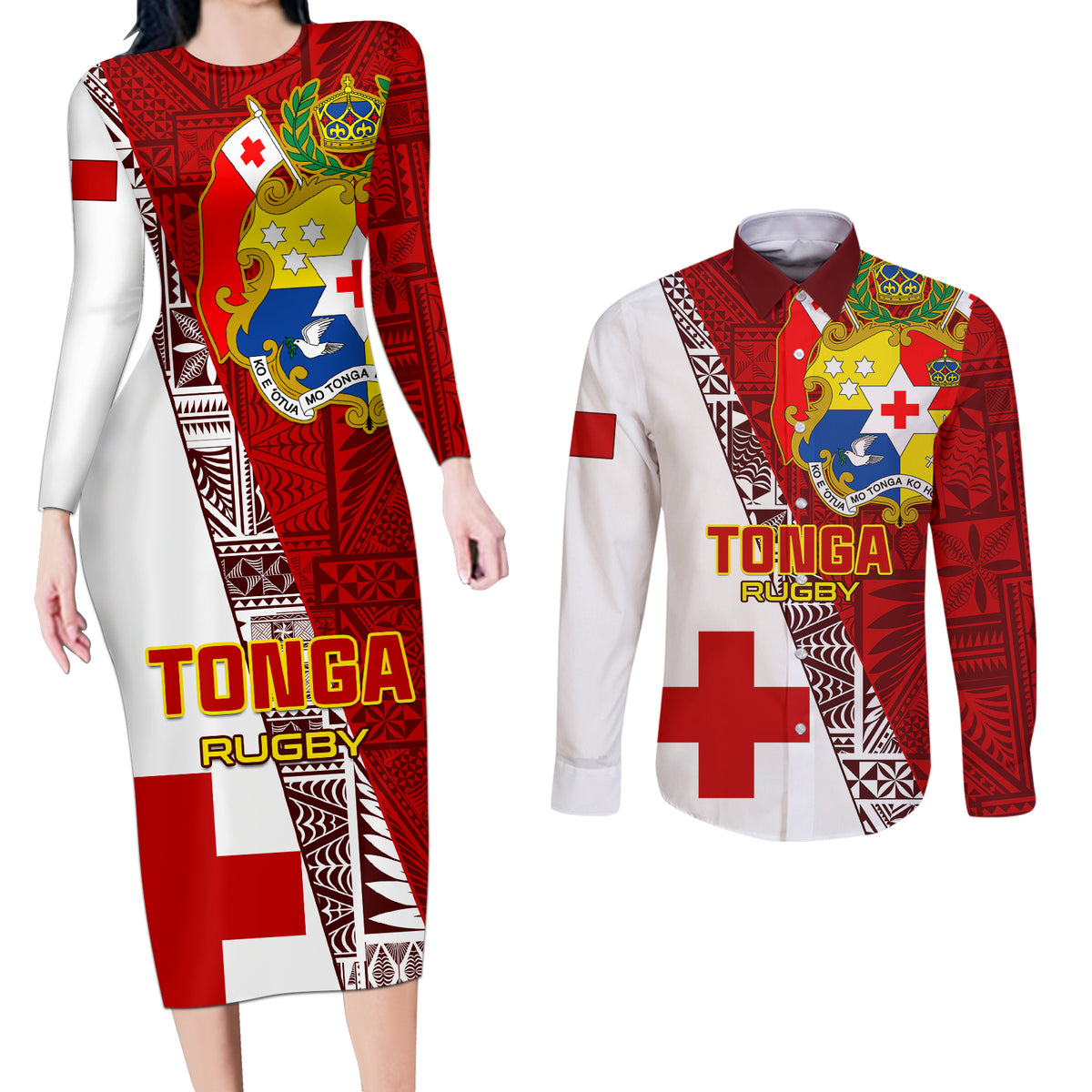 custom-tonga-rugby-couples-matching-long-sleeve-bodycon-dress-and-long-sleeve-button-shirts-tongan-go-2023-world-cup