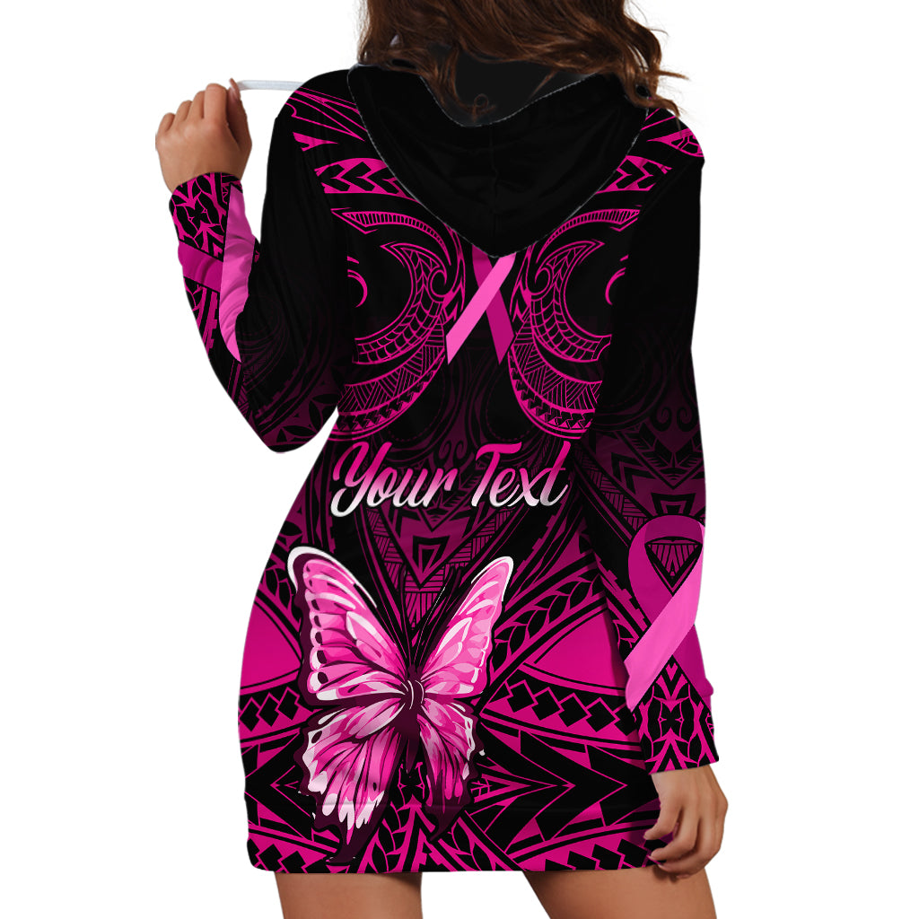 personalised-pink-out-hoodie-dress-breast-cancer-awareness-polynesian-pattern-black-version