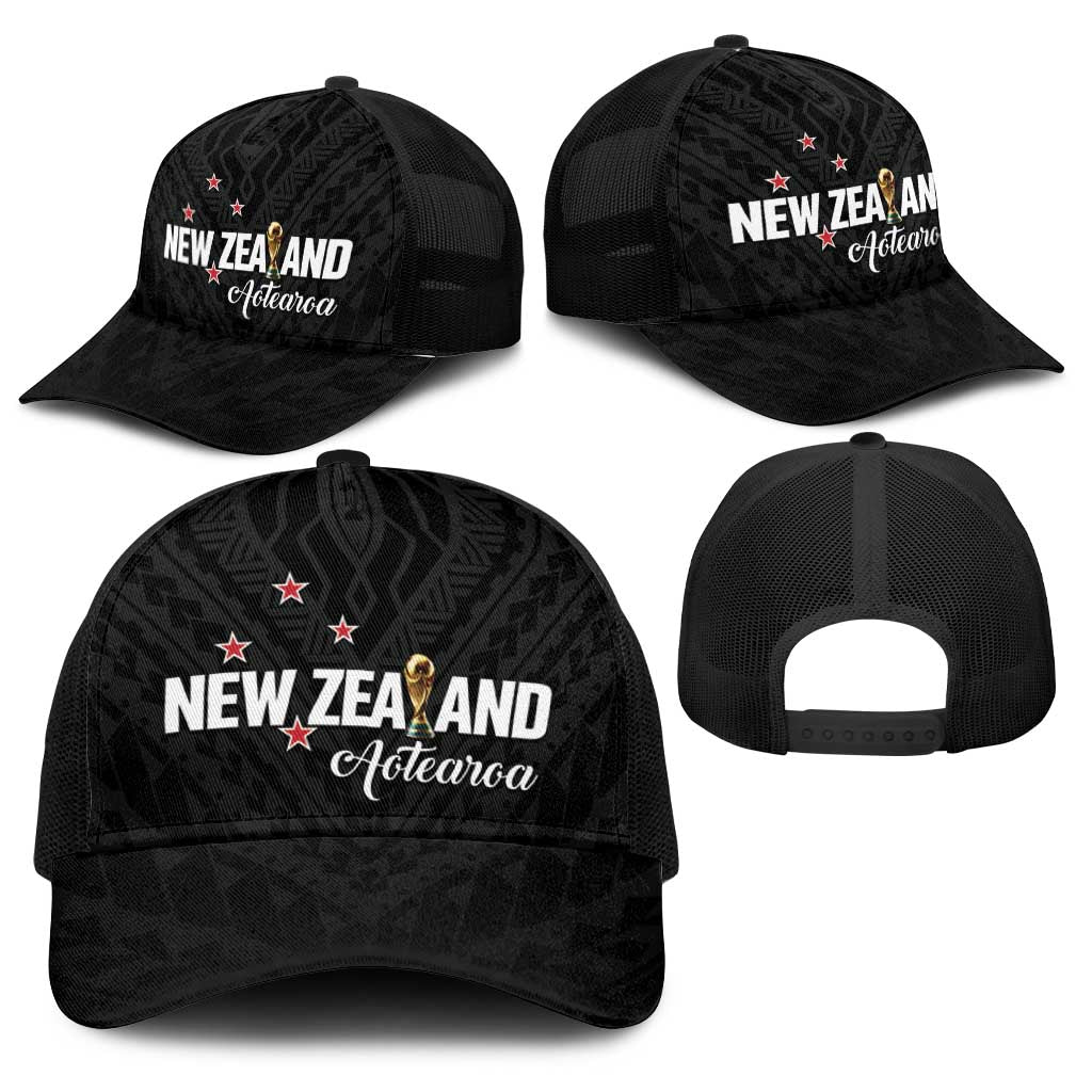Football New Zealand Baseball Net Cap Aotearoa United Black Version LT01 - Polynesian Pride