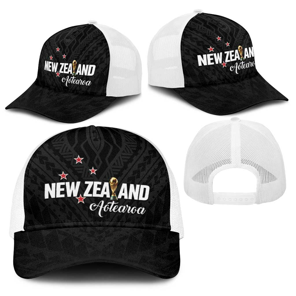Football New Zealand Baseball Net Cap Aotearoa United Black Version LT01 - Polynesian Pride
