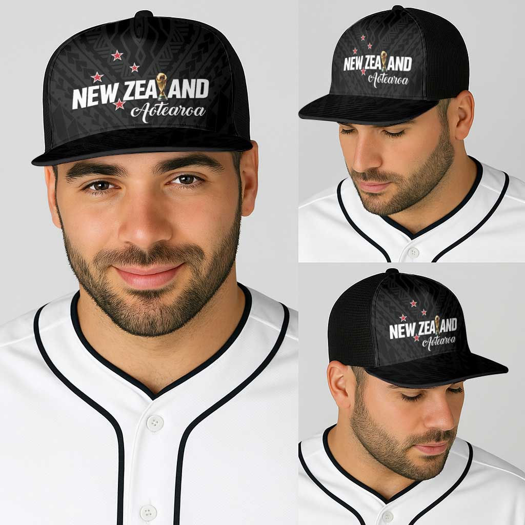 Football New Zealand Baseball Net Cap Aotearoa United Black Version LT01 - Polynesian Pride