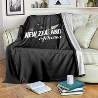 Football New Zealand Blanket Aotearoa United Black Version LT01 Black - Polynesian Pride
