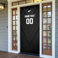 Custom Football New Zealand Door Cover Aotearoa United Black Version LT01 - Polynesian Pride