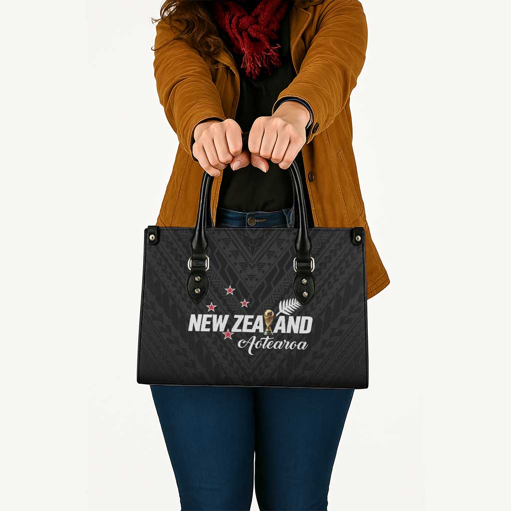 Football New Zealand Leather Bag Aotearoa United Black Version LT01 - Polynesian Pride