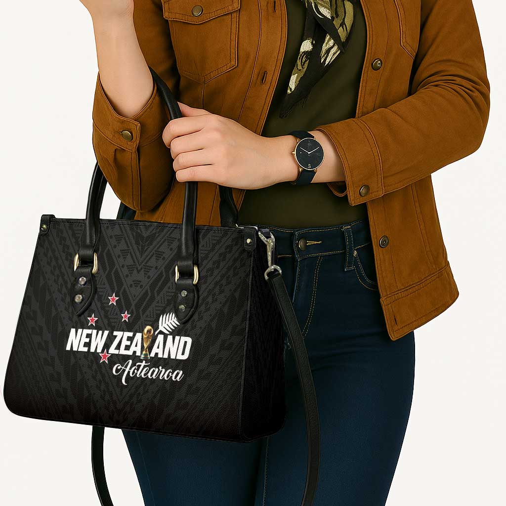 Football New Zealand Leather Bag Aotearoa United Black Version LT01 - Polynesian Pride