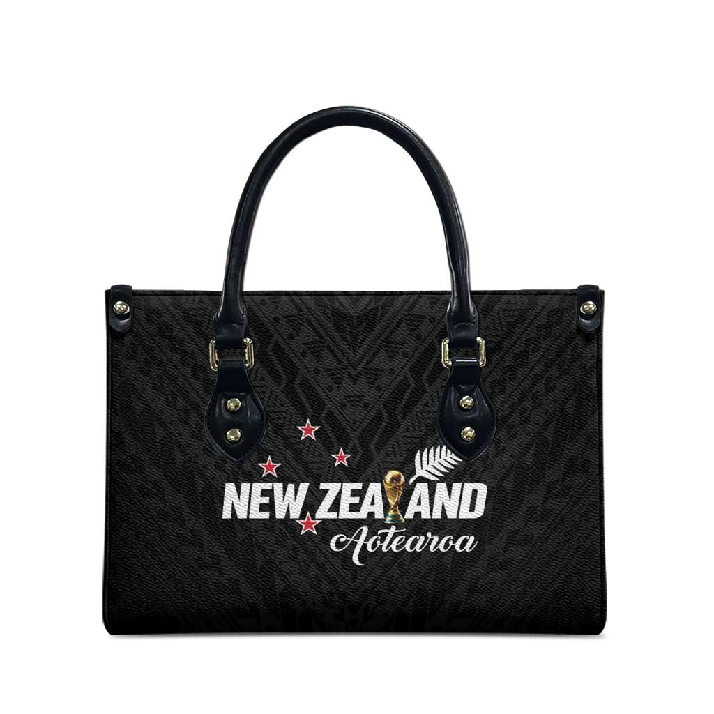 Football New Zealand Leather Bag Aotearoa United Black Version LT01 - Polynesian Pride