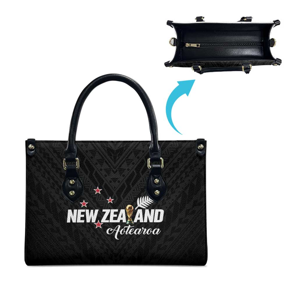 Football New Zealand Leather Bag Aotearoa United Black Version LT01 - Polynesian Pride