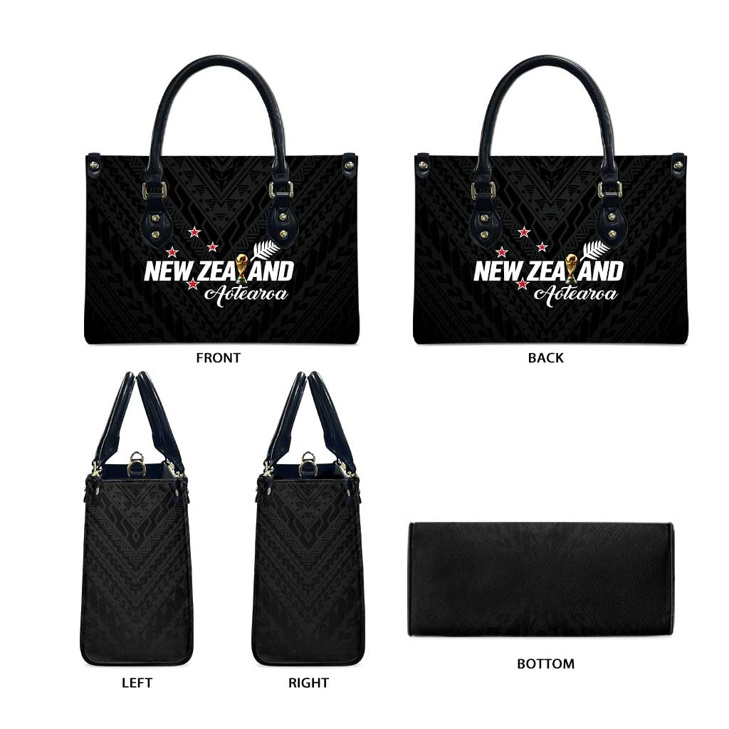 Football New Zealand Leather Bag Aotearoa United Black Version LT01 - Polynesian Pride