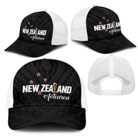 Football New Zealand Mesh Trucker Cap Aotearoa United Black Version LT01 - Polynesian Pride