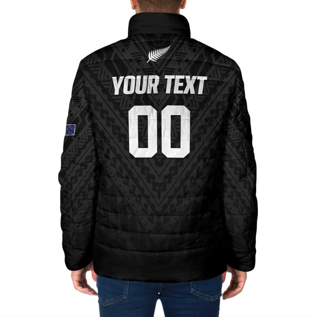 Custom Football New Zealand Padded Jacket Aotearoa United Black Version LT01 - Polynesian Pride