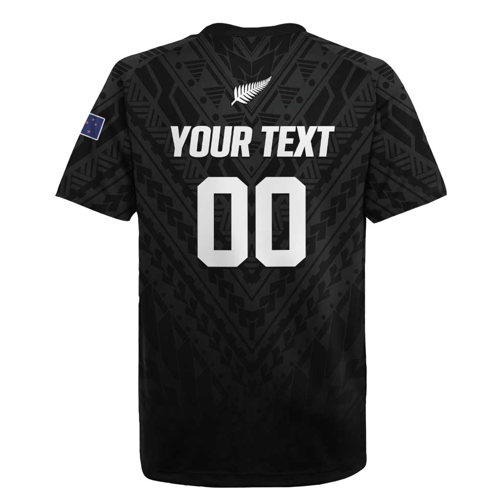 Custom Football New Zealand Rugby Jersey Aotearoa United Black Version LT01 - Polynesian Pride